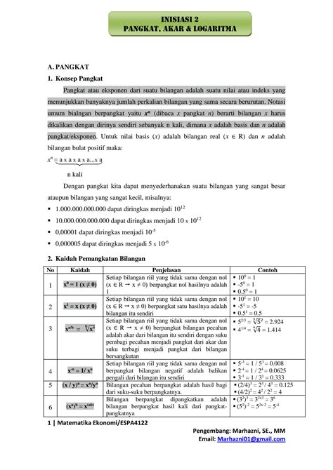 SOLUTION: Matematika pangkat akar dan logaritma - Studypool