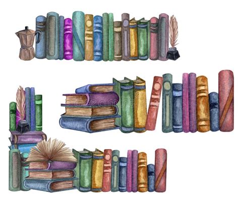 Books Border Stock Illustrations 4941 Books Border Stock