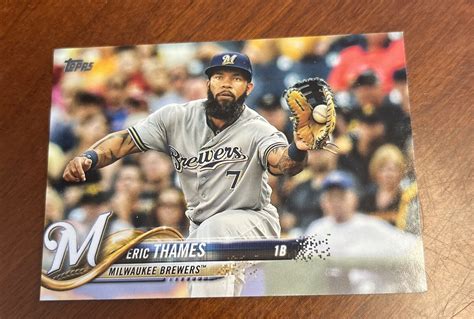 Eric Thames Milwaukee Brewers Topps Series Baseball Card Ebay