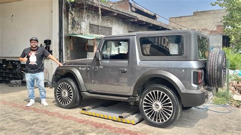 Mahindra Thar Got 20 Inches Alloy Wheels Installed 2021 Mahindra Thar