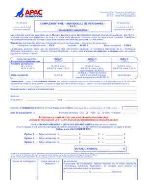 Remplissable En Ligne Cd Ufolep Apac Ass Pour L Assurance Confederale