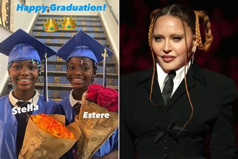 Madonna Celebrates Twin Daughters Stella and Estere's Graduation: Photo