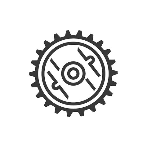 Circular Gear With Internal Lines And Center Circle Premium Ai