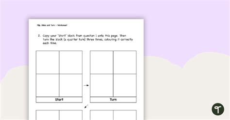 Flip Slide And Turn Worksheet Teach Starter