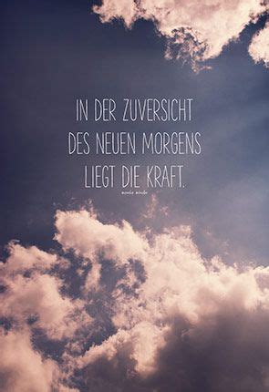 The Sky Is Filled With Clouds And There Is A Quote Written In German On It