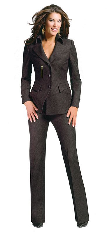 Luxury Mocha Brown Pant Suit Susanna Beverly Hills