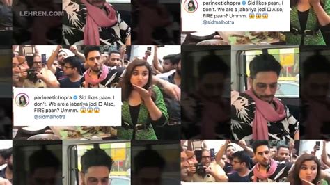 Parineeti Chopra And Sidharth Malhotra S Epic Reaction While Eating