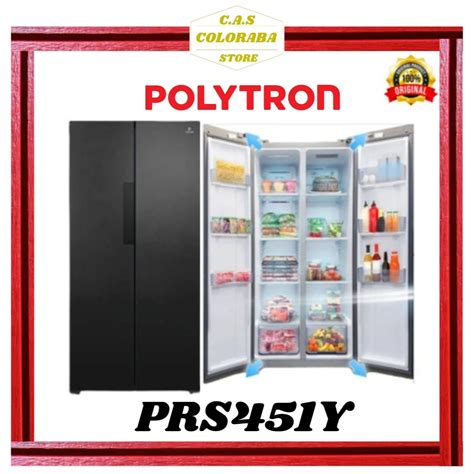 Jual KULKAS POLYTRON PRS451Y KULKAS SIDE BY SIDE INVERTER 426L PRS 451