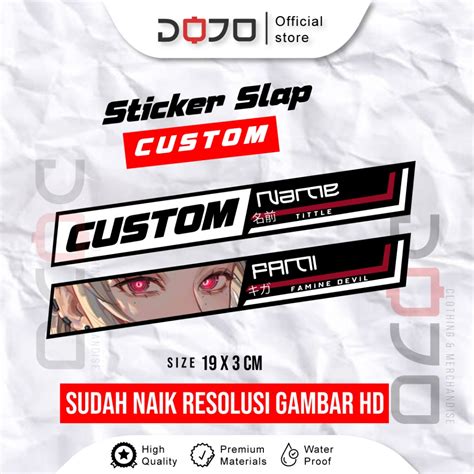 Jual Custom Sticker Vinyl Anime Warning Jdm Slap Eyes Murah Cocok Untuk