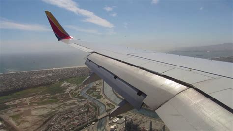 Southwest Airlines Landing In Sunny Long Beach Ca Youtube