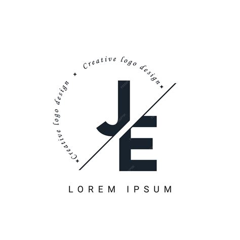 Premium Vector Je Letter Logo Design With A Creative Cut Creative