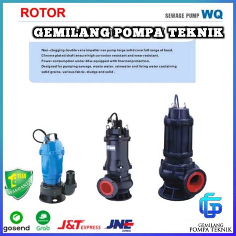 Jual Pompa Celup Air Kotor Rotor Wq Kw V Submersible