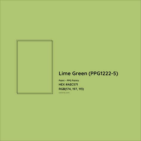 Lime Green Ppg Complementary Or Opposite Color Name And Code