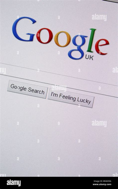 google uk search engine homepage Stock Photo - Alamy