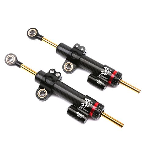 Universal Motorcycle Steering Damper Carbon Fiber Grain Stabilizer