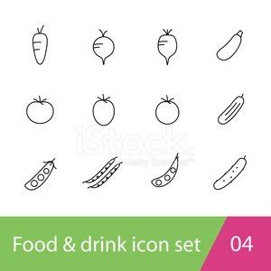 Food Outline Icon Set Stock Vector Royalty Free FreeImages