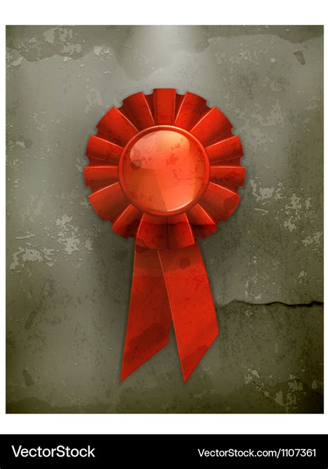 First place red ribbon old-style Royalty Free Vector Image