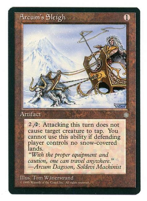 Magic The Gathering Ice Age Arcum S Sleigh MTG NM Artifact EBay