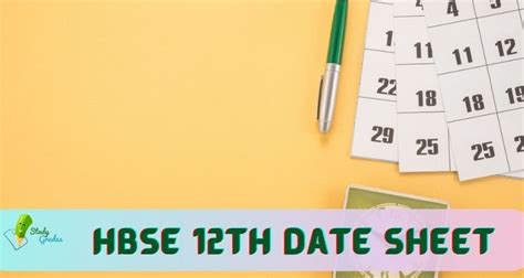 HBSE 12th Date Sheet 2025 | Haryana Board 12 Time Table PDF