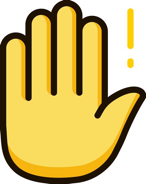 Stop Hand Icon Emoji Sticker 29570603 Png