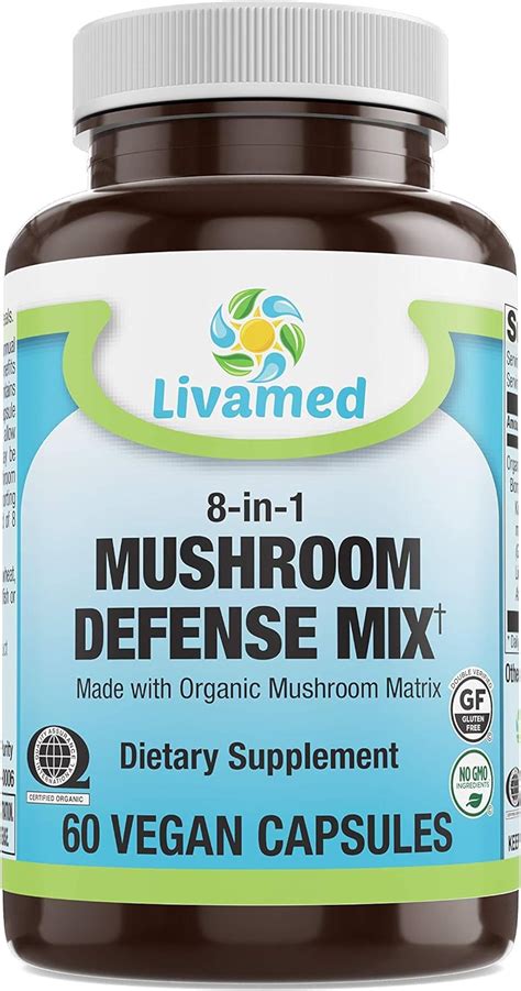 Mushroom Defense Mix Immune Support Supplement Organic Blend Of Reishi Cordyceps