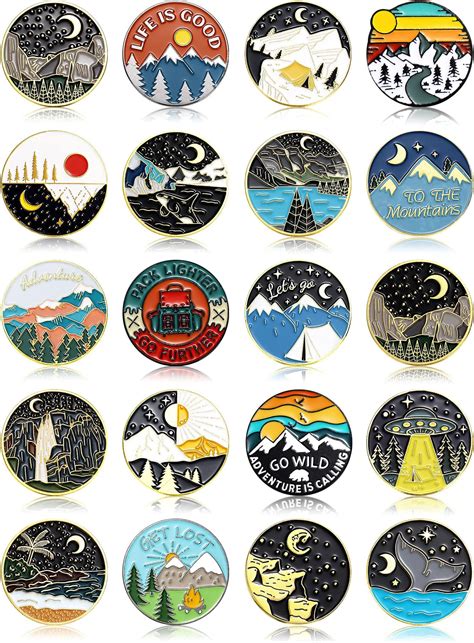 Amazon Hanaive Pcs Outdoors Enamel Pins For Backpack Aesthetic