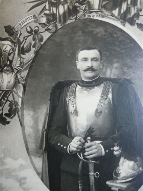 Photo Oval Of A French Cuirassier Black And White First Etsy