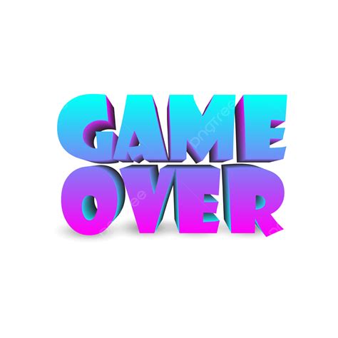 Glitch Font Effect Vector Hd Images Game Over In Glitch Art Style