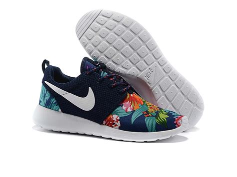 Nike Roshe Run Floral Dark Blue Nike Интернет Магазин