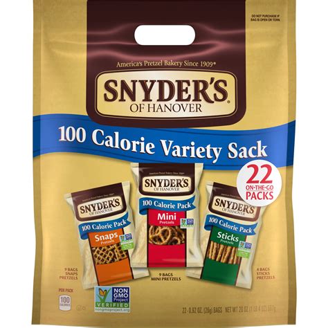 Snyder S Of Hanover Pretzels Variety Pack Of 100 Calorie Individual