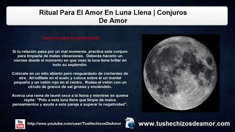 Ritual Para El Amor En Luna Llena Conjuros De Amor YouTube