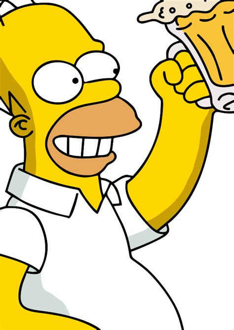 Homer Simpson Holding beer Duff Logo Download png