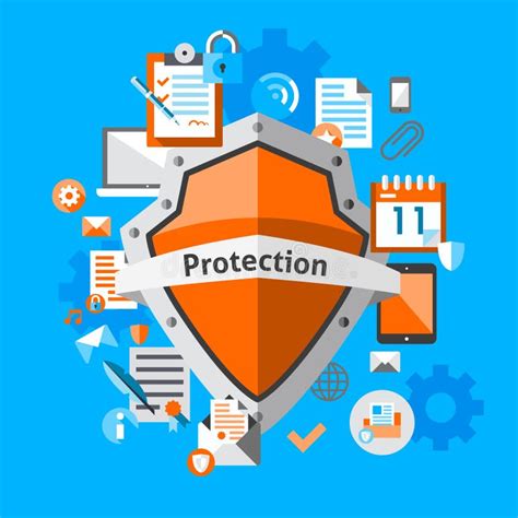 Data Protection Security Banners Stock Vector Illustration Of Access