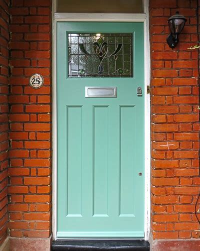 1920 S Era Front Door With Stained Glass Cotswood Doors London