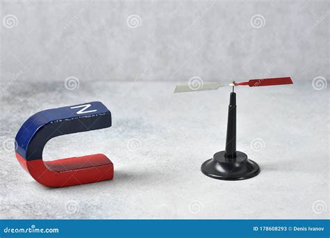 Physical Experiments Magnet And Compass Needle Stock Image Image Of Learning Physics 178608293