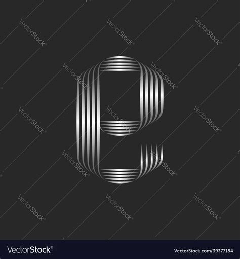 Small Letter E Logo Monogram Logotype Minimal Vector Image