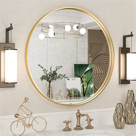 Tokeshimi X Inch Wall Mirror For Bathroom Black Metal Frame