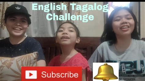 English Tagalog Challenge Youtube