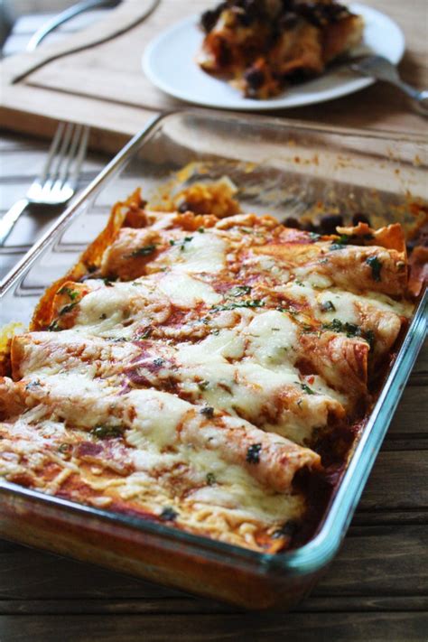 Black Bean And Corn Enchiladas The Tasty Bite