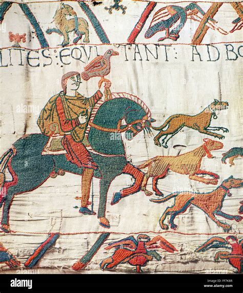 BAYEUX TAPESTRY. /nHarold Godwinson, Earl of Wessex (later the last ...