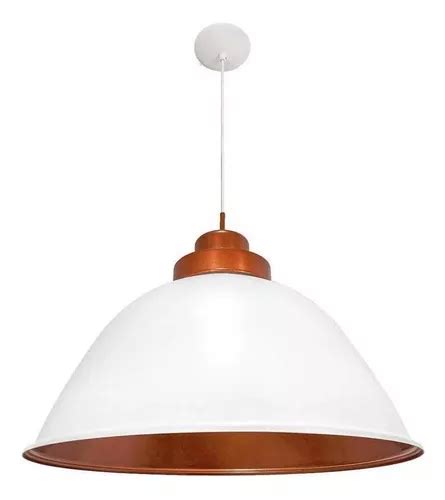 Lustre Pendente Modelo Industrial Em Alumínio Branco cobre MercadoLivre