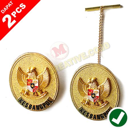 Pin Bros Bross Kesbangpol Logo Militer Emblem Indonesia Garuda - Pin ...