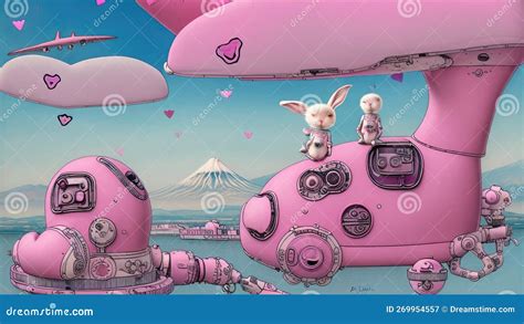 Bunny Fuji stock illustration. Illustration of purple - 269954557