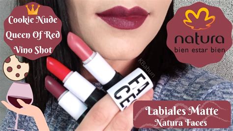 LABIALES MATTE COOKIE NUDE QUEEN OF RED VINO SHOT NATURA FACES