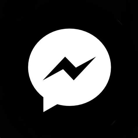 Messenger Black App Icon In 2020 App Icon Black App Ios App Icon