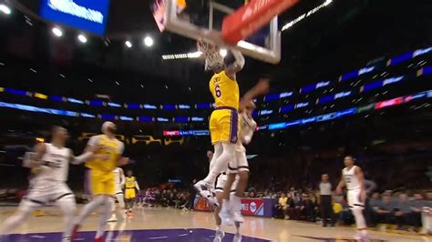 Lebron Throws Down Nasty Reverse Jam Youtube