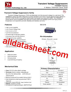 Ysm W A Datasheet Pdf Yea Shin Technology Co Ltd