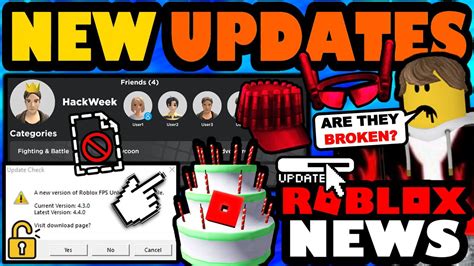 Avatar Accessories Glitched Home Page Updates Fps Unlocker Fix Roblox News Youtube