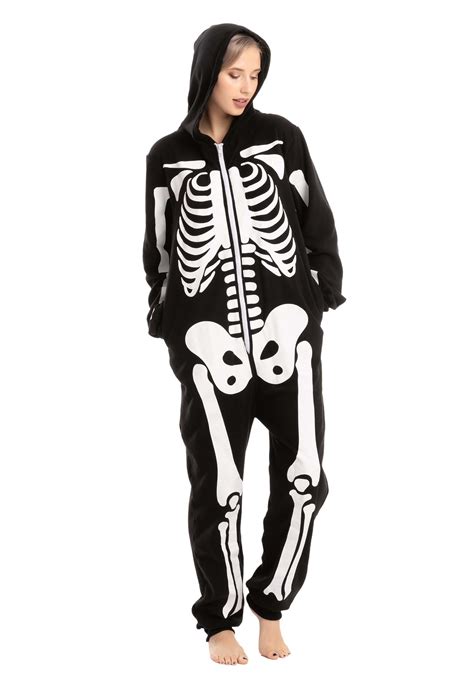 Hooded Skeleton Adult Onesies