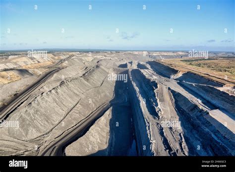 Aerial of the open cut coal mine Caval Ridge near Moranbah Central ...